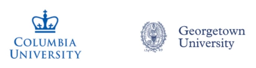 Client logos: Columbia University and Georgetown University